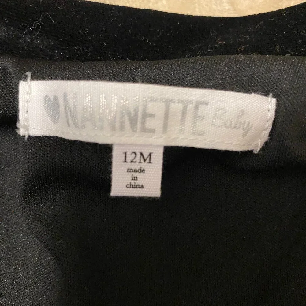 Nannette 2pc. Baby Girl Black & White Coat / Red Dress & Black Shoes - Picture 8 of 15